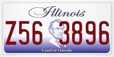 IL license plate Z563896