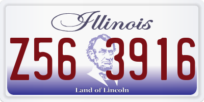 IL license plate Z563916