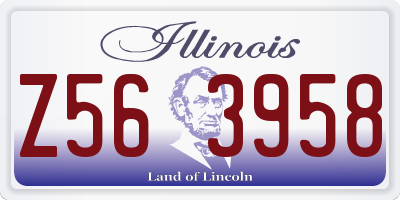 IL license plate Z563958