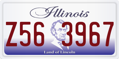 IL license plate Z563967