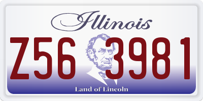 IL license plate Z563981