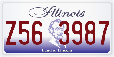 IL license plate Z563987
