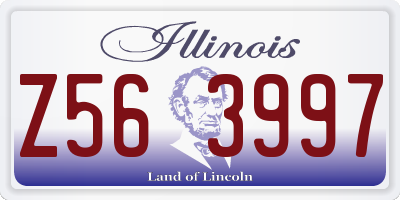 IL license plate Z563997