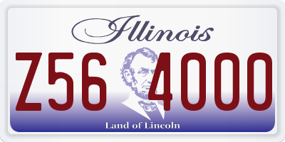 IL license plate Z564000