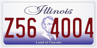 IL license plate Z564004