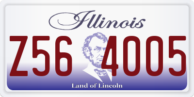 IL license plate Z564005