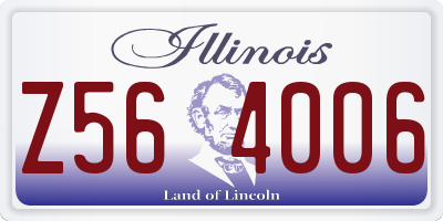 IL license plate Z564006