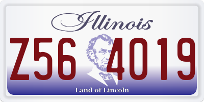 IL license plate Z564019