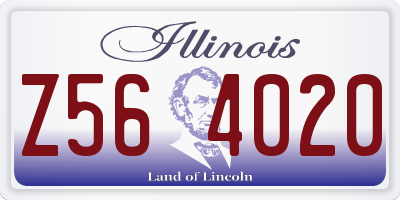 IL license plate Z564020