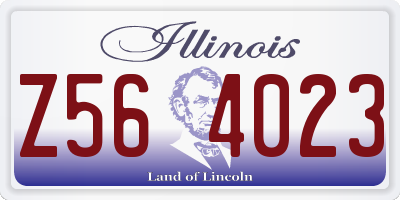 IL license plate Z564023
