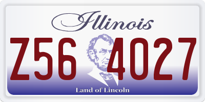 IL license plate Z564027
