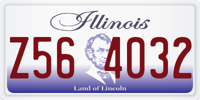 IL license plate Z564032