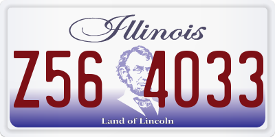 IL license plate Z564033