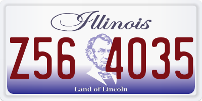 IL license plate Z564035