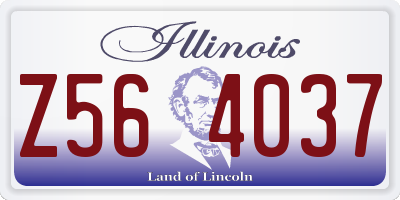 IL license plate Z564037