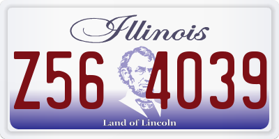 IL license plate Z564039