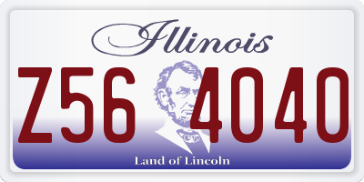 IL license plate Z564040