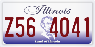 IL license plate Z564041