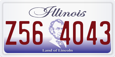 IL license plate Z564043