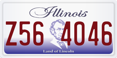 IL license plate Z564046