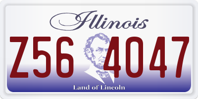 IL license plate Z564047