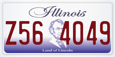 IL license plate Z564049