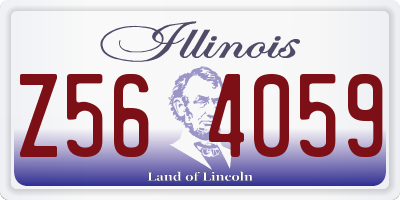 IL license plate Z564059