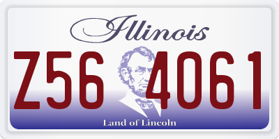 IL license plate Z564061