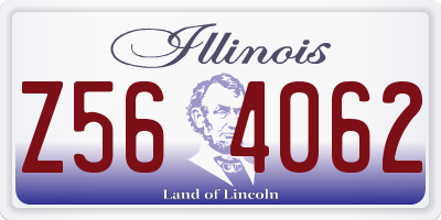 IL license plate Z564062