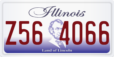IL license plate Z564066