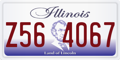 IL license plate Z564067