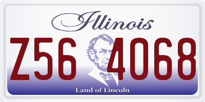 IL license plate Z564068