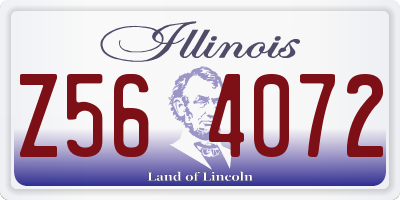 IL license plate Z564072
