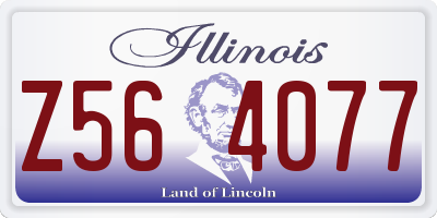 IL license plate Z564077