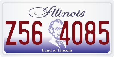 IL license plate Z564085