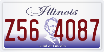 IL license plate Z564087