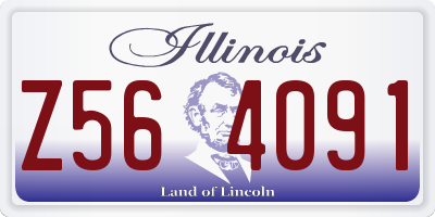 IL license plate Z564091