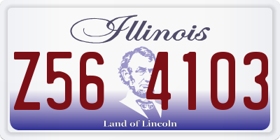 IL license plate Z564103
