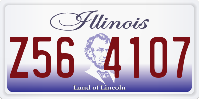 IL license plate Z564107