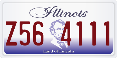 IL license plate Z564111
