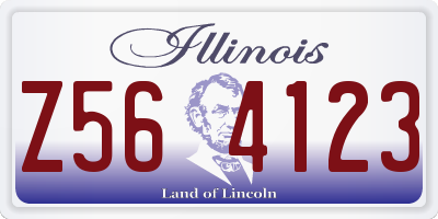 IL license plate Z564123