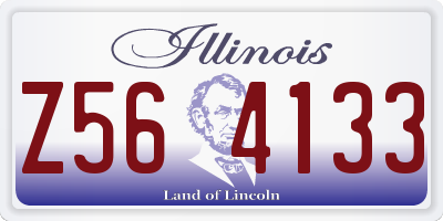IL license plate Z564133