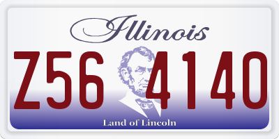 IL license plate Z564140