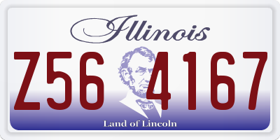 IL license plate Z564167