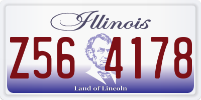 IL license plate Z564178
