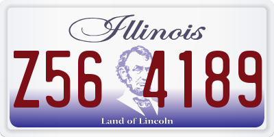 IL license plate Z564189