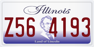 IL license plate Z564193