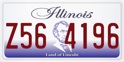 IL license plate Z564196