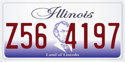 IL license plate Z564197