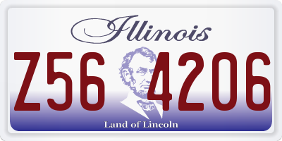 IL license plate Z564206